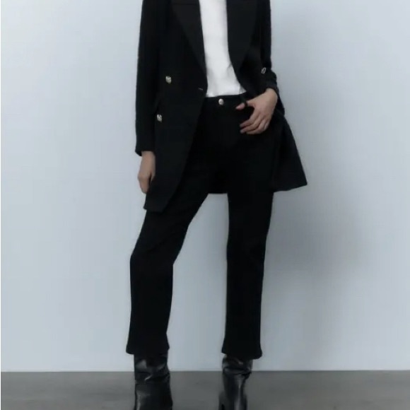 Zara Women’s Navy Wool Military Jacket Peacoat XS - Picture 2 of 8